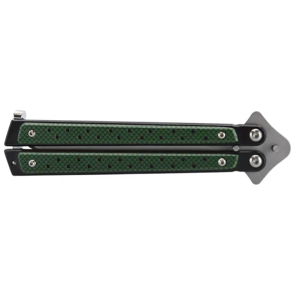 Couteau papillon vert JKR — Couteau papillon | Deville Armory