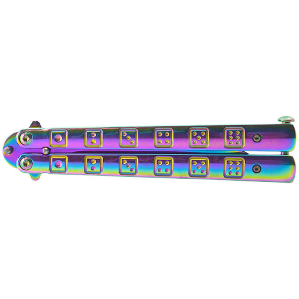 Couteau papillon Rainbow JKR — Couteau papillon | Deville Armory
