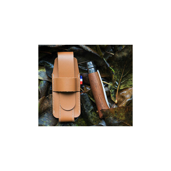 Etui cuir fauve Opinel | Deville Armory
