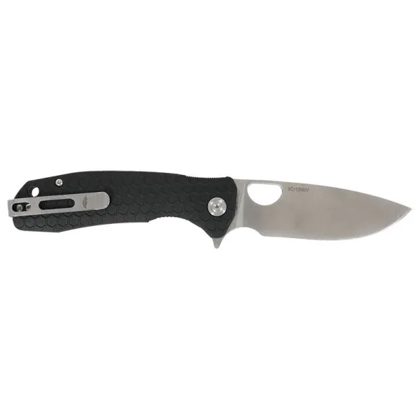 Medium Flipper Noir Honey Badger — Couteau pliant | Deville Armory
