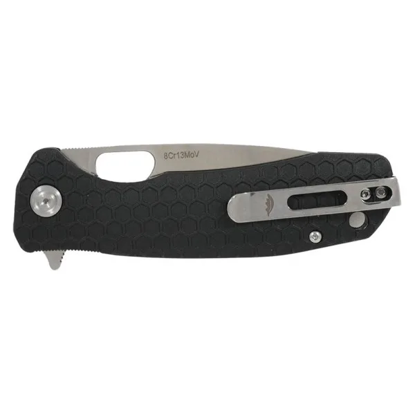 Medium Flipper Noir Honey Badger — Couteau pliant | Deville Armory