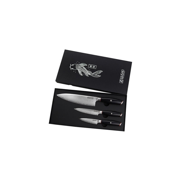 San Mai 10Cr15 - Coffret 3 couteaux Wusaki — Set | Deville Armory