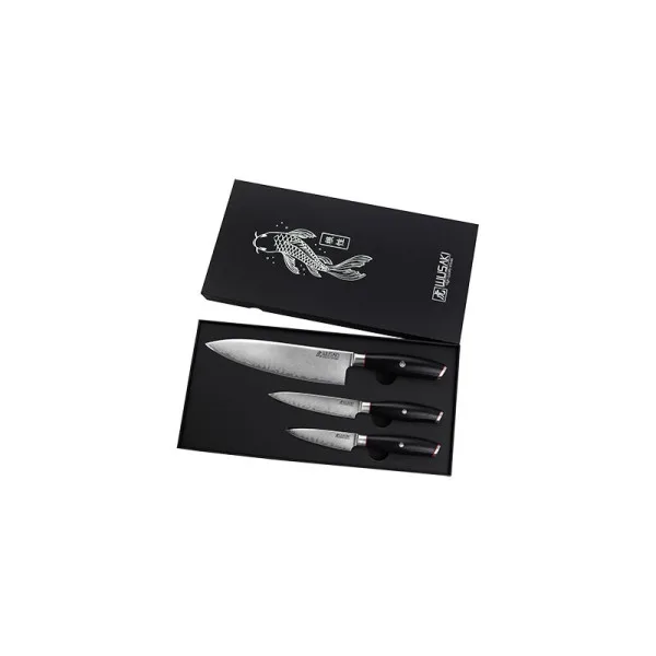 San Mai 10Cr15 - Coffret 3 couteaux Wusaki — Set | Deville Armory