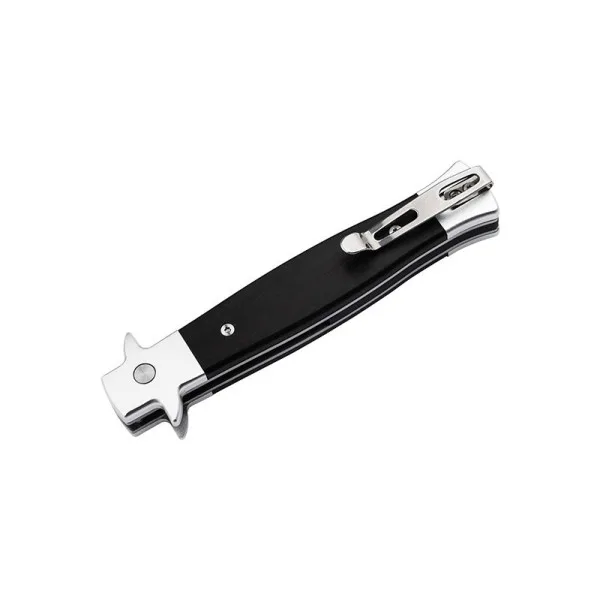 Stiletto Ebony Boker Plus — Couteau automatique | Deville Armory