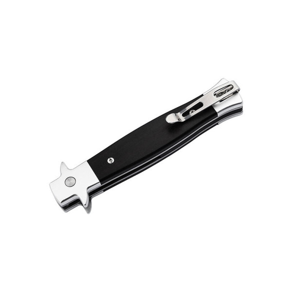 Stiletto Ebony Boker Plus — Couteau automatique | Deville Armory