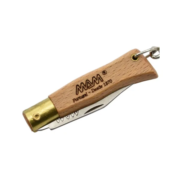 MAM - MAM2002 BOIS CLAIR - Mini couteau pliant porte-clés portugais