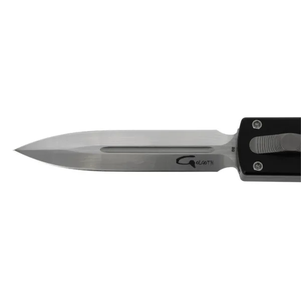 GOLGOTH - G12DT - Couteau automatique lame double tranchant acier D2 manche aluminium - 4