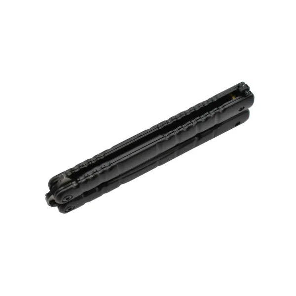 MAXKNIVES - P49 - Couteau papillon lame acier 3CR13 manche aluminium anodisé noir