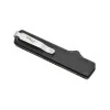 Golgoth G11F1 Noir. Couteau automatique OTF lame tanto acier D2 manche aluminium noir et fibre de carbone