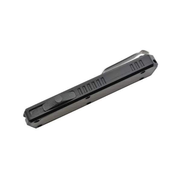 Golgoth G11F1 Noir. Couteau automatique OTF lame tanto acier D2 manche aluminium noir et fibre de carbone - 2