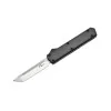 Golgoth G11F1 Noir. Couteau automatique OTF lame tanto acier D2 manche aluminium noir et fibre de carbone - 5