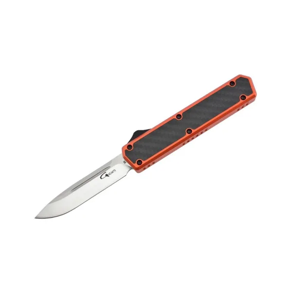 GOLGOTH - G11C5 - Orange OTF lame acier D2 manche aluminium orange et fibre de carbone - 5