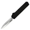 GOLGOTH - G11B1 - Noir OTF lame double tranchant acier D2 manche aluminium noir et fibre de carbone