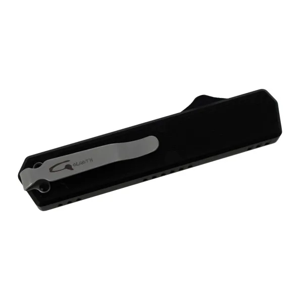 GOLGOTH - G11B1 - Noir OTF lame double tranchant acier D2 manche aluminium noir et fibre de carbone - 2