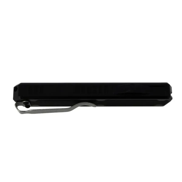 GOLGOTH - G11B1 - Noir OTF lame double tranchant acier D2 manche aluminium noir et fibre de carbone - 3