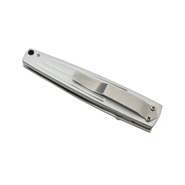SHARP DELUXE - 1284SH - Couteau pliant lame acier avec serrations manche aluminium