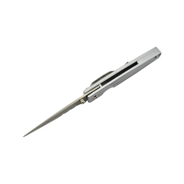 SHARP DELUXE - 1284SH - Couteau pliant lame acier avec serrations manche aluminium - 3