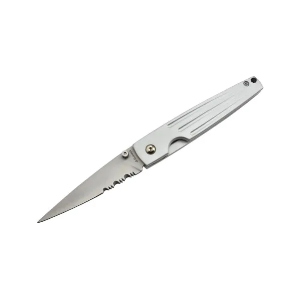SHARP DELUXE - 1284SH - Couteau pliant lame acier avec serrations manche aluminium - 5