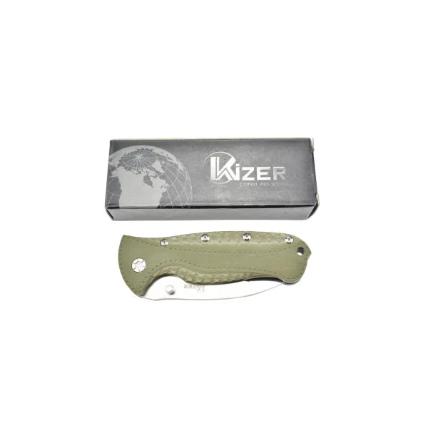 KIZER - Ki4416A2 - Couteau pliant Justin Gingrich GTi, intercalaires arc-en-ciel