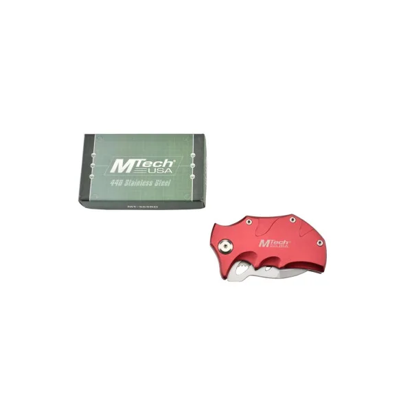 MTECH - MT365RD - Couteau de poche Rouge en acier 440 - 2