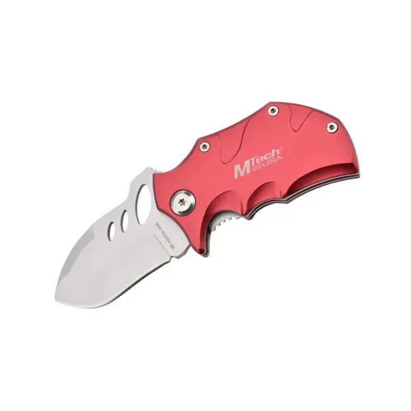 MTECH - MT365RD - Couteau de poche Rouge en acier 440 - 12