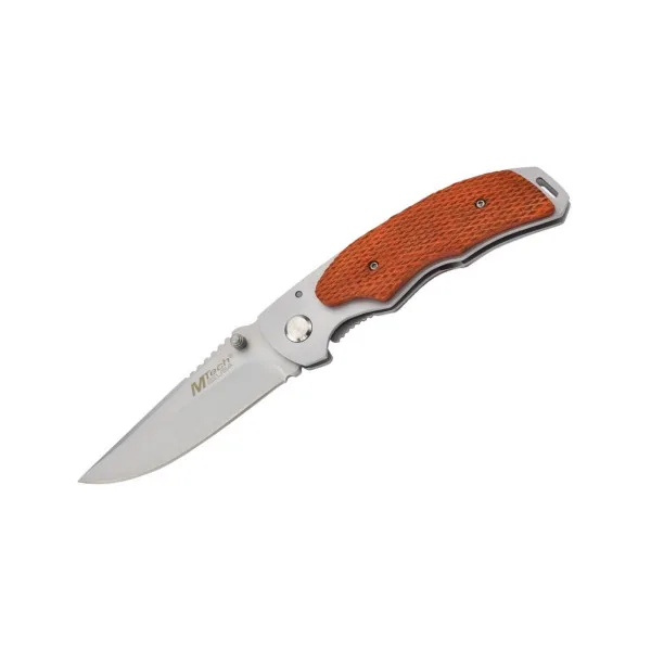 MTECH - MT216 - Couteau pliant lame acier 440 et manche bois texturé - 10