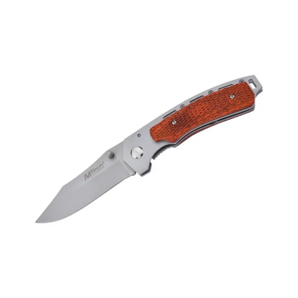 MTECH - MT215 - Couteau pliant lame acier 440 et manche bois texturé - 10