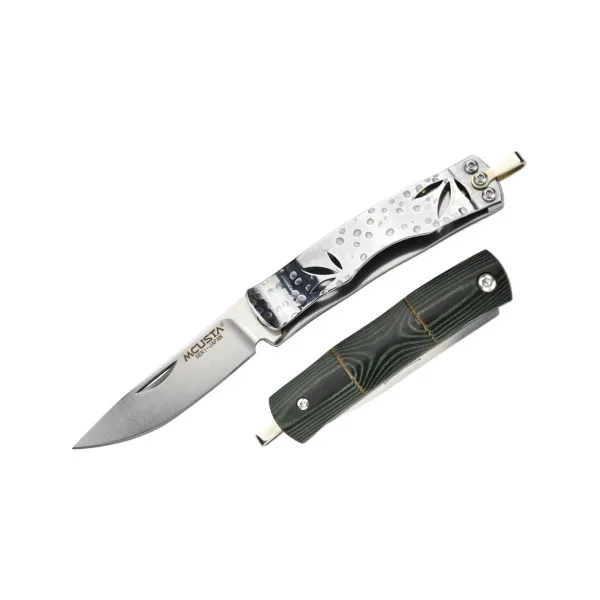 MCUSTA - MC154 - Bamboo Money Clip - Manche Micarta vert - 11