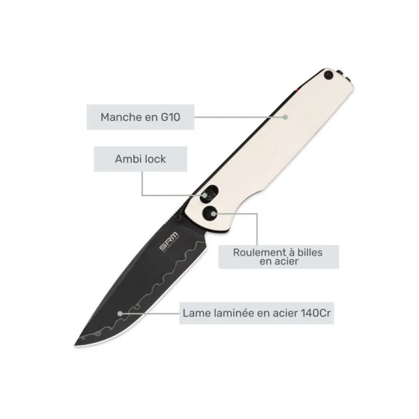 SRM - TERRIER 258L-GT2 - Couteau pliant - 3