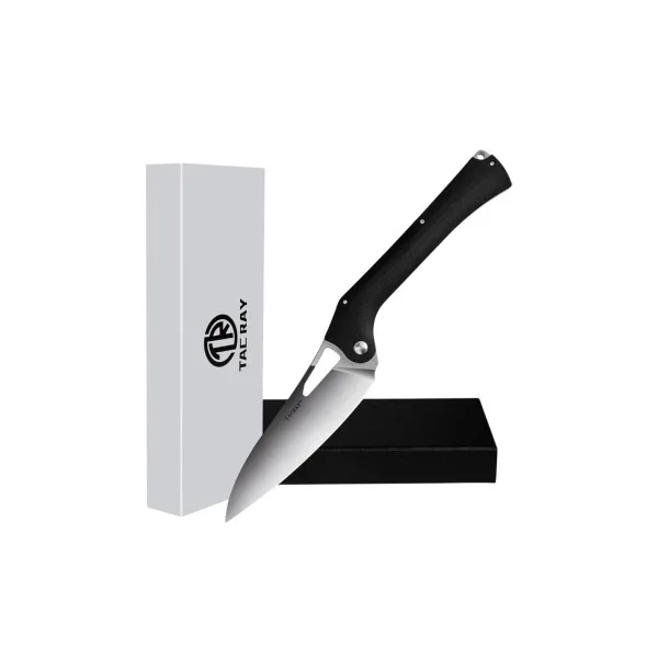 TACRAY KNIVES - TR-FKK03 - Couteau de cuisine pliant lame VG10 manche G10 Noir - 3