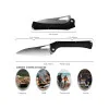 TACRAY KNIVES - TR-FKK03 - Couteau de cuisine pliant lame VG10 manche G10 Noir - 4