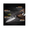 TACRAY KNIVES - TR-FKK03 - Couteau de cuisine pliant lame VG10 manche G10 Noir - 8
