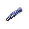 MCUSTA - MC186D V2.0 - Manche Pakka wood bleu et lame Damas - 2