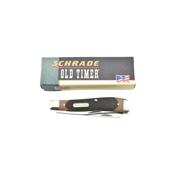 SCHRADE - 94OT - Old Timer Couteau de poche à deux lames Trapper Gunstock