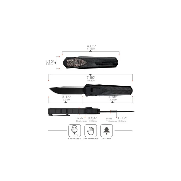 REMETTE KNIVES - ZL103C7 - RT-SWORDFISH - Couteau OTF - 3
