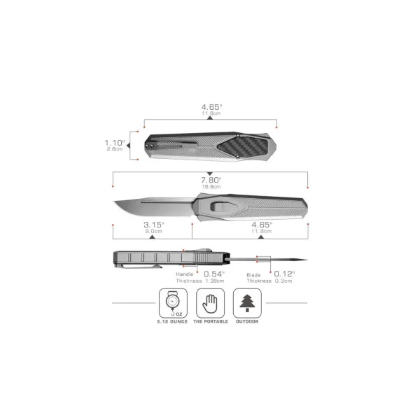 REMETTE KNIVES - ZL103C1 - RT-SWORDFISH - Couteau OTF - 3