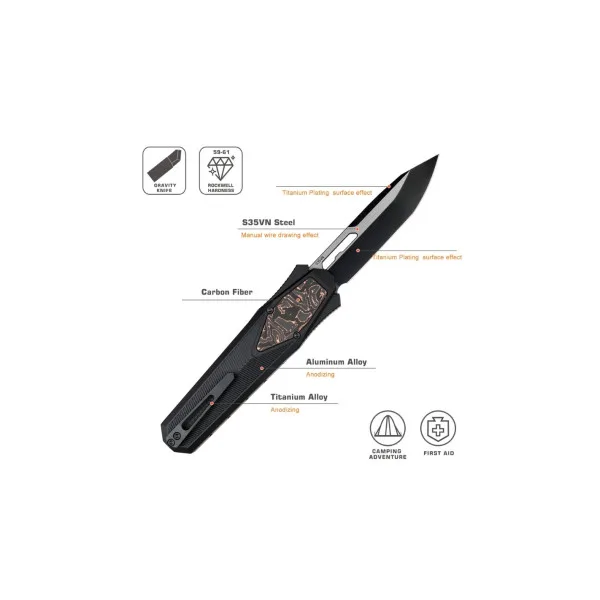 REMETTE KNIVES - ZL103D15 - RT-SWORDFISH - Couteau OTF - 2