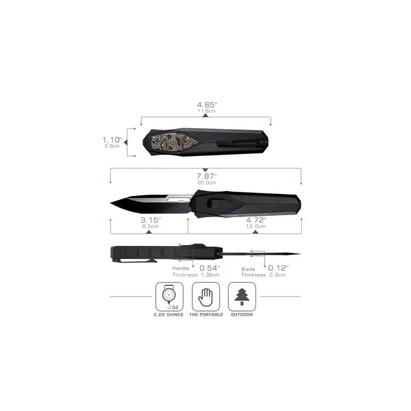 REMETTE KNIVES - ZL103D15 - RT-SWORDFISH - Couteau OTF - 3