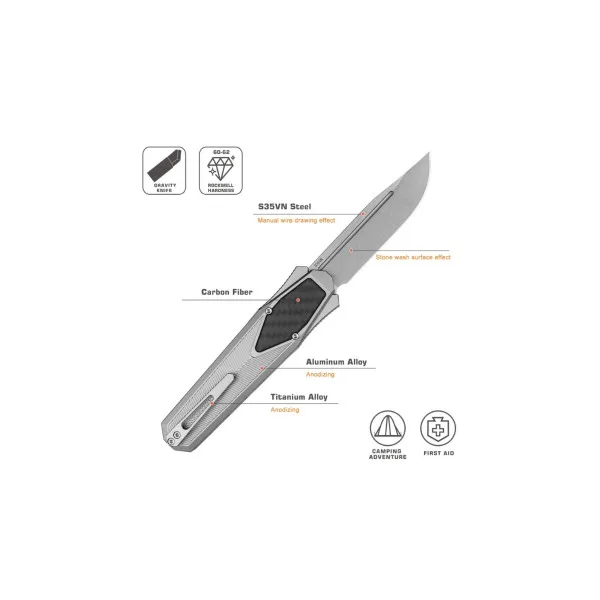 REMETTE KNIVES - ZL103D2 - RT-SWORDFISH - Couteau OTF - 2