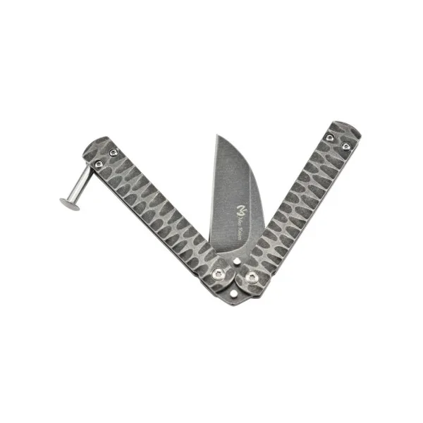 MAXKNIVES - P42 - Couteau papillon en acier stonewash - 4