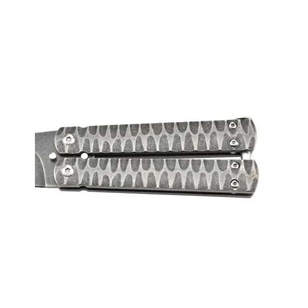 MAXKNIVES - P42 - Couteau papillon en acier stonewash - 5