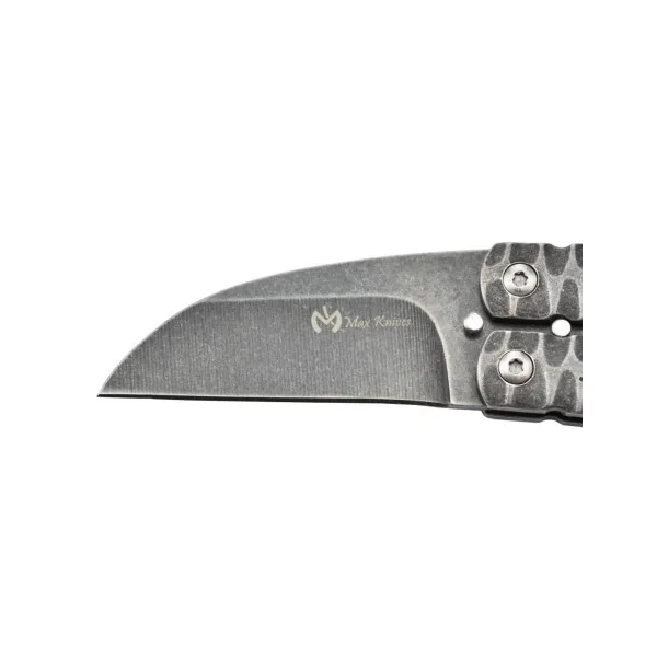 MAXKNIVES - P42 - Couteau papillon en acier stonewash - 7