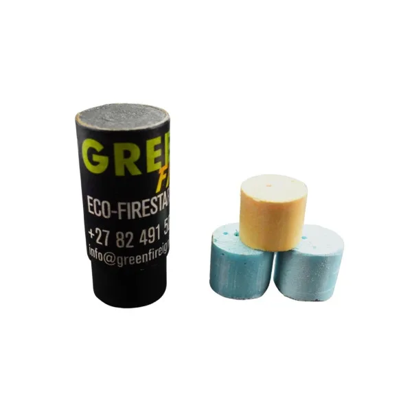 GREEN FIRE - GF01 - Pastilles allume-feu écologiques - lot de 5 x 3 pastilles