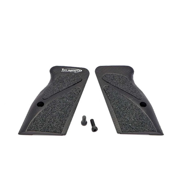 TONI SYSTEM GT213DC 3D Short Grips pour P19L-P21L-T95F-Stock , BLEU  Chez DEVILLE ARMORY. Votre armurerie en ligne.