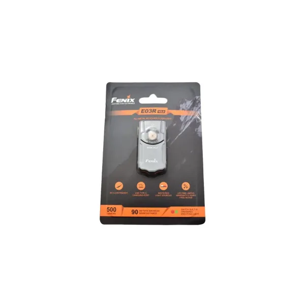FENIX - E03R V.2 - Lampe porte-clés en métal - 500 LUMENS