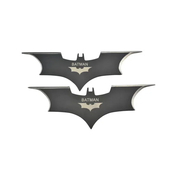MAXKNIVES - NS139 - Paire de Ninja Shuriken Batman 2 branches acier 420 noir