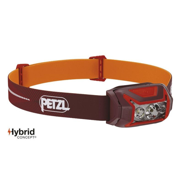 LAMPE FRONTALE PETZL "ACTIK CORE" ROUGE