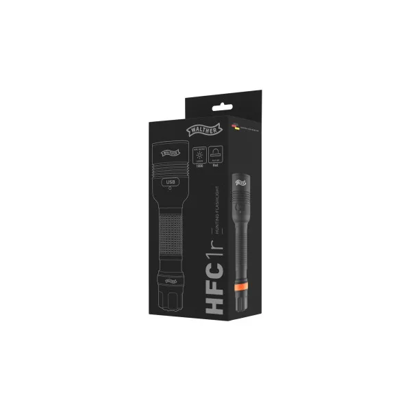 LAMPE RECHARGEABLE WALTHER HFC1R - HUNTING FLASHLIGHT C1 - 1000 LUMENS