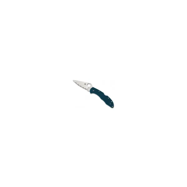 COUTEAU SPYDERCO DELICA 4 K390 BLEU A DENTS