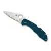COUTEAU SPYDERCO DELICA 4 K390 BLEU A DENTS